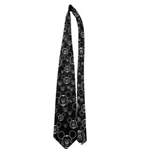 Disney Mickey Mouse‎ Necktie Black White Character Neck Tie